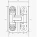 Петля скрытая с 3D регулировкой  110x30-3D-BLACK (черный матовый)