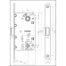 Защёлка врезная магнитная сантехническая ADDEN BAU WC-5096 MAG WHITE (цвет БЕЛЫЙ)